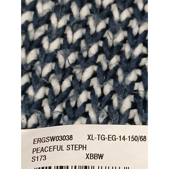 Roxy Peaceful Steph Cardigan Girls Big Sz XL Blue White Tribal Aztec Women XS/S - Picture 15 of 16